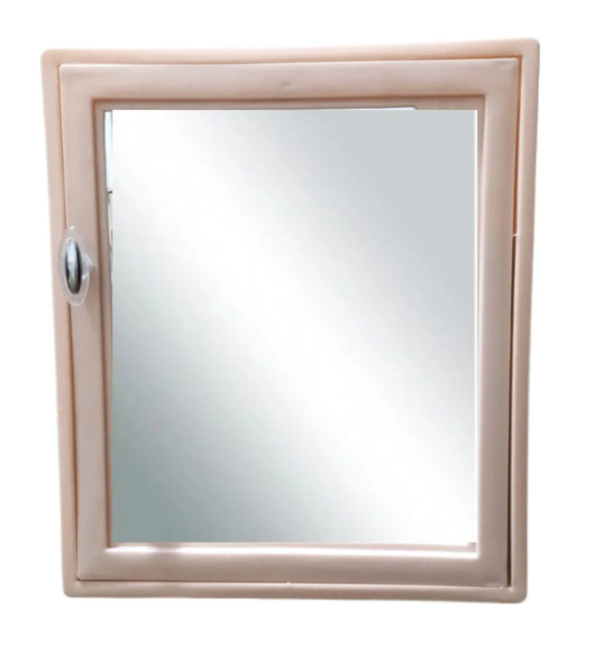 Bathroom Plastic Cabinet with Front Looking Mirror Multiple Shelves Size: 12.5"x17.5"x4" inch - BuyWays